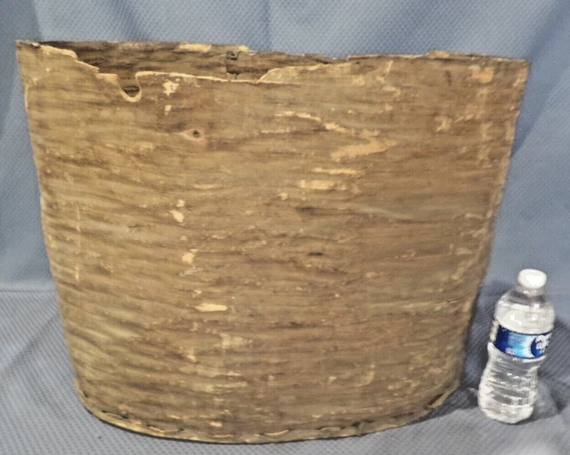 Vintage Native American Indian Gathering/Storage Bark Basket ~ Large Sturdy