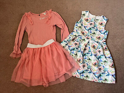 River Island Mini Girls Bundle Outfits Party Dress Ballerina Body Skirt Set 2-3Y