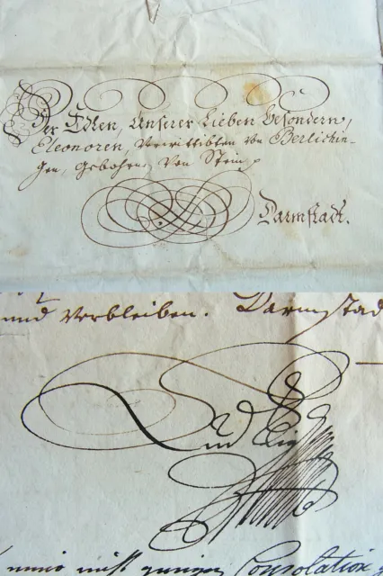 Ludwig Viii. De Hessen-Darmstadt: Brief 1742, Condoléances Eleonore Berlichingen