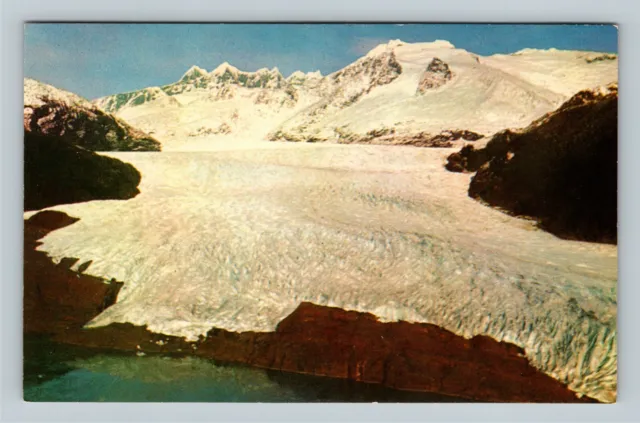 Juneau AK, Aerial View Mendenhall Glacier, Alaska Vintage Postcard