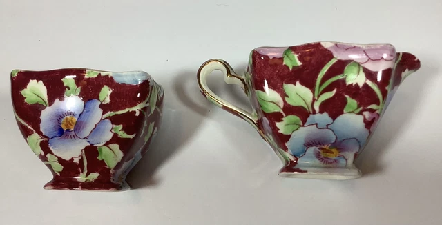 Royal Winton Chintz Ascot Open Sugar & Creamer June Festival Grimwades EXCELLENT 2