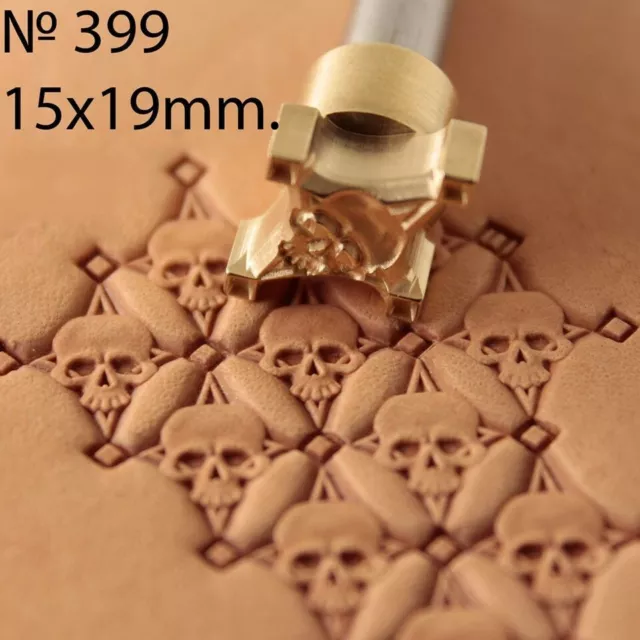 Skull Leather Stamp Tools Stamps Stamping Carving Brass Tool Crafting DIY #399