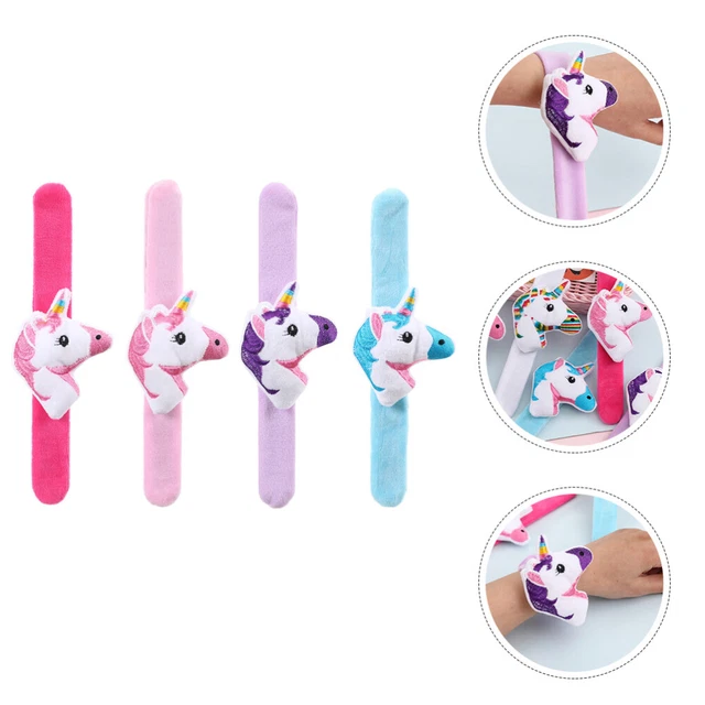 4 Pcs Animals Slap Bracelet Men and Women Child Cartoon Pat Ring