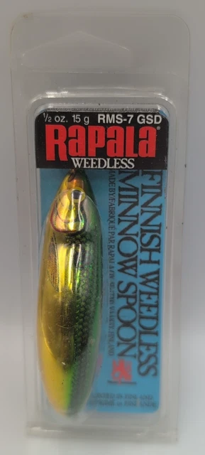 Leurre De Pêche Vintage Rapala Minnow Cuillère #7 1/2 Oz Firetiger RMS-7 FT – Pour Les Passionnés De Pêche.