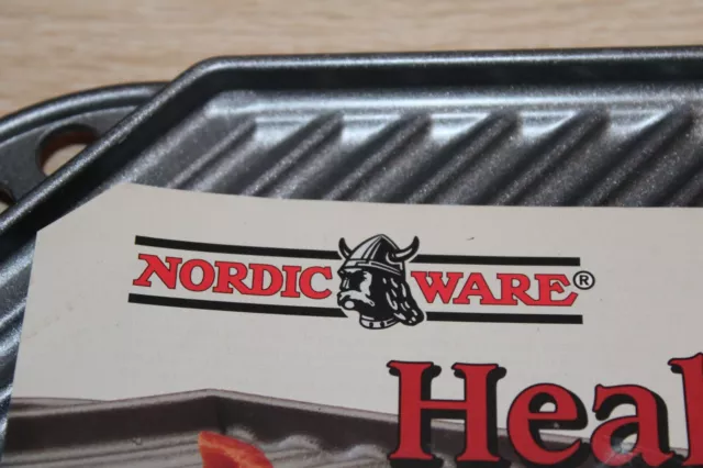 NORDIC WARE Pro Cast Aluminum Healthy Grill Griddle Reversible #169249 USA NEW 2