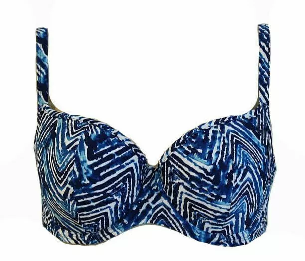 Panache Cleo SWIM Suki Bikini Bügel BH Gr.60F UK 28E Indigo Wattiert cup