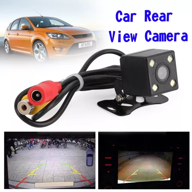 Car Backup Caméra Rear View Reverse 170 Degrees Waterproof 4 LED CCD Night View