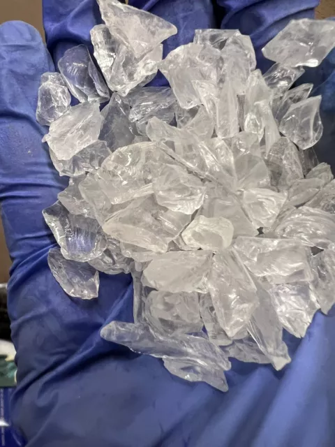 Vidrio triturado artístico transparente 1 kg franqueo gratuito