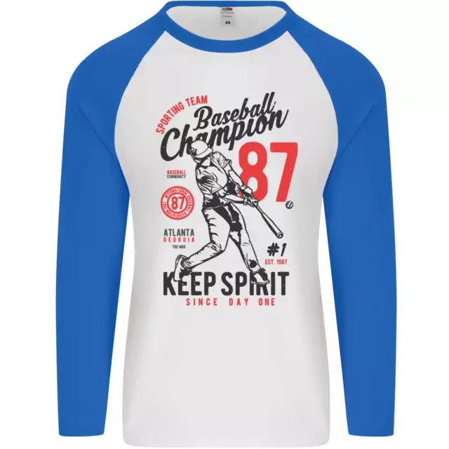 Baseball Champion Lecteur Mens L/S Baseball T-Shirt 3