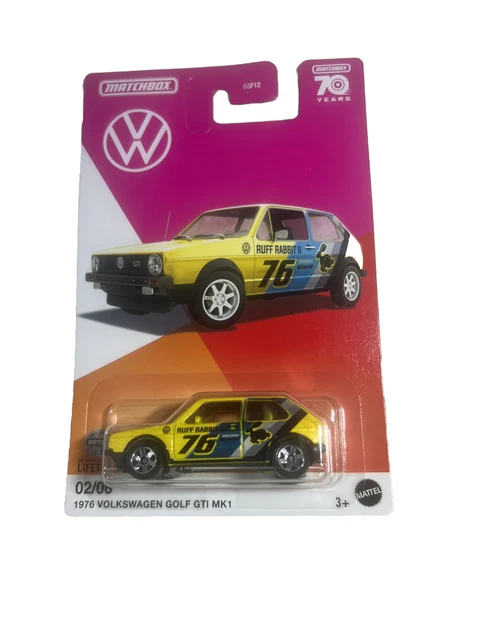 MATCHBOX 1976 VOLKSWAGEN VW Golf MK1 GTI Turbo RUFF RABBIT II 70 YEARS ...