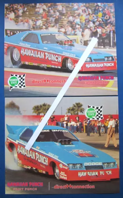2 Lot-HAWAIIAN PUNCH Handout, Roland Leong, Mike Dunn, Rick Johnson, Drag Racing