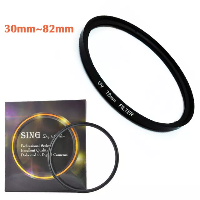 30 37 46 49 52 55 58 62 67 72 77 82mm DSLR/SLR Camera Lens UV Filter For Canon