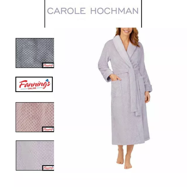 NWOT CAROLE HOCHMAN Luxuriously Plush Textured Wrap Belted Ladies