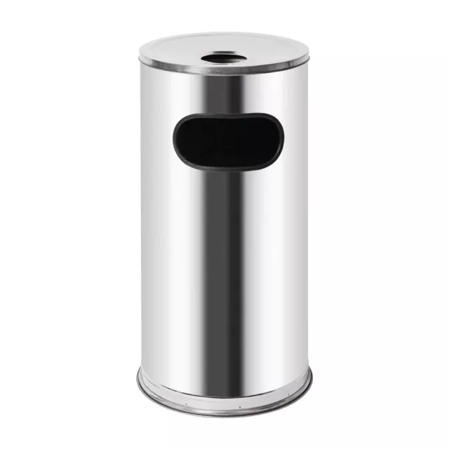 Bolero Large Stainless Steel Cigarette Bin Durable Freestanding Ashtray Stand