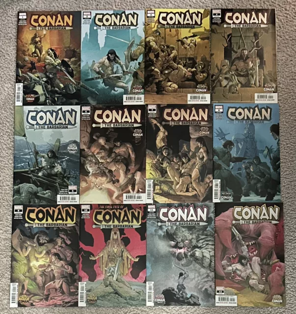 Conan the Barbarian #1-12 Complete Run Lot.  Marvel Aaron and Asrar 🔥