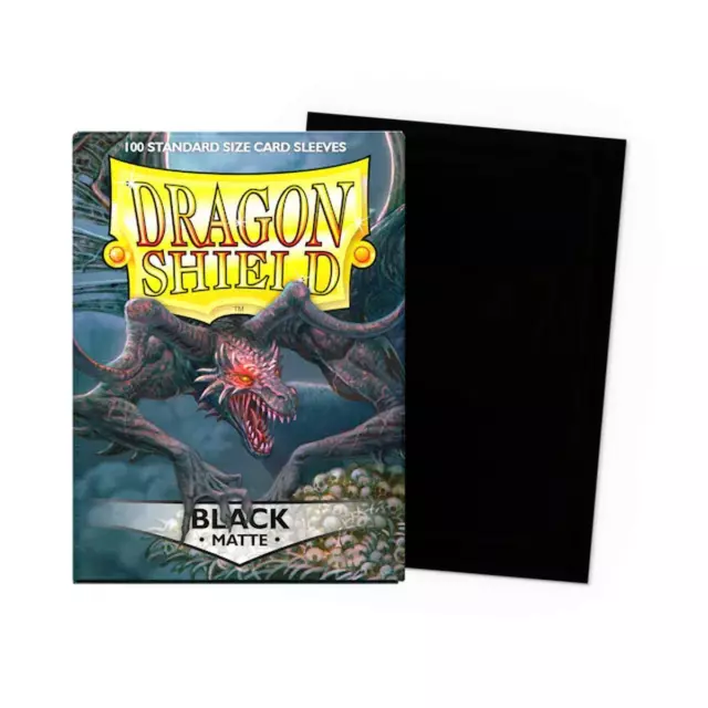 Dragon Shield Matte 100 Sleeves - Bustine Protettive BLACK NERO Magic Pokemon