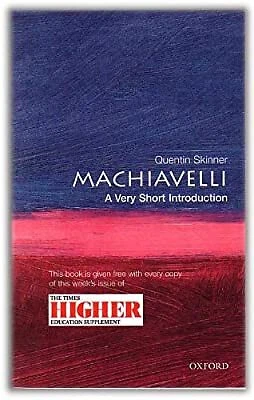 MACHIAVELLI: A VERY SHORT INTRODUCTION., Skinner, Quentin., Used; Good Book