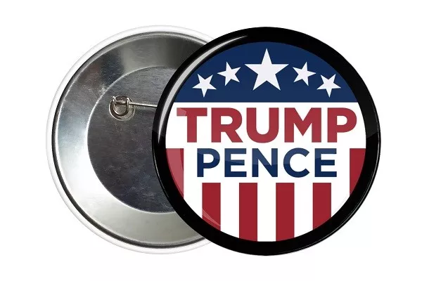 Badge Pin Button 38 mm Trump Pence USA