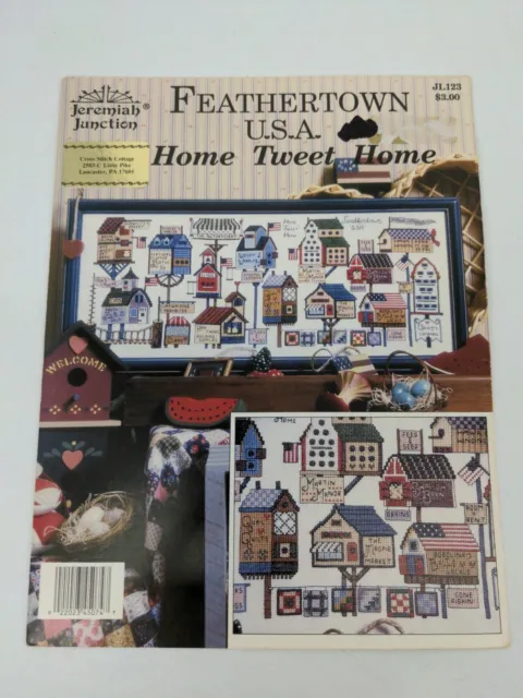 VTG 1991 Jeremiah Junction Home Tweet Home Counted Cross Stitch Pattern Leaflet