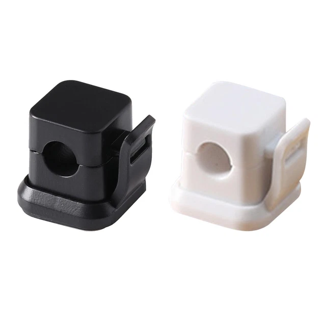 6 Supports De Câbles Magnétiques - Organisateur De Fils Adhésif Pour Bureau, Chargeurs, Écouteurs (Noir)