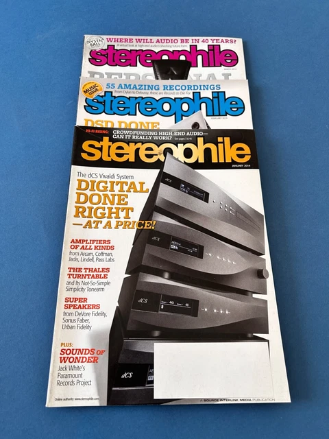 Stereophile Magazine - 3 Issue Bundle - January February March 2014