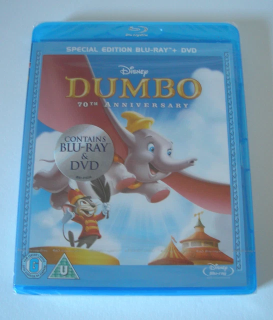 BLU RAY AND DVD DUMBO Walt Disney 70th anniversary special edition