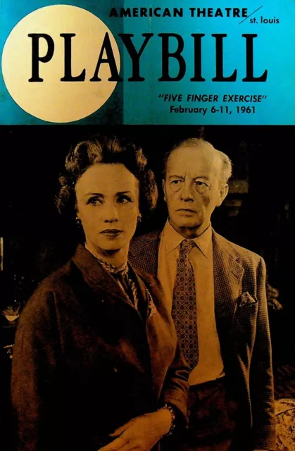 Five Finger Exercise Playbill February 6 1961 Jessica Tandy Roland Culver