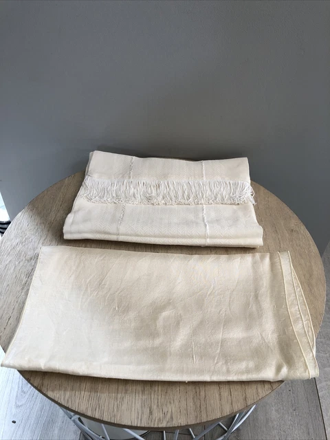 Écharpe Légère En Lin Et Coton - Motif écossais Ocre Jaune - 155x30 Cm - Fabriquée En Italie