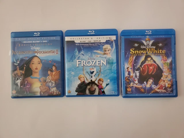 Disney Princess Blu-ray Collection Pocahontas I & II, Frozen, Snow White