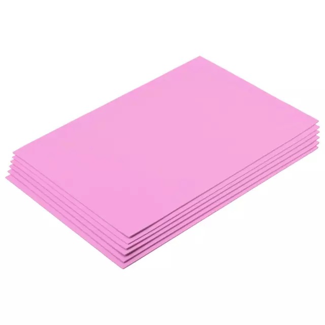 EVA Espuma Hojas Rosa 45cm x 30cm x 2mm Grosor para Artesanías DIY, 6uds