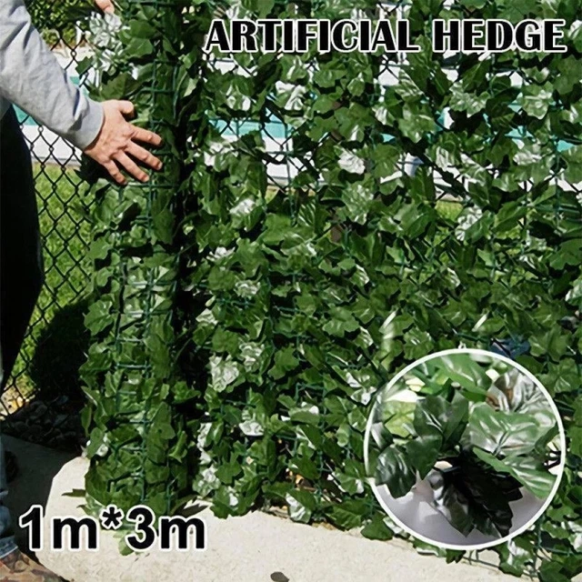 Garten Sichtschutz Zaun Efeu Hecke Künstliche Sichtschutzzaun Wandbegrünung 3x1m