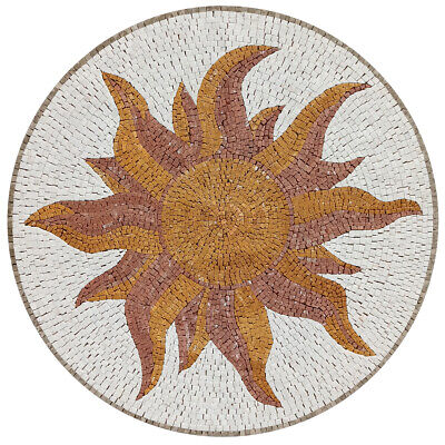 MD050, 31.5" Sun Piscina Baño Azulejo Mosaico Medallón de piso