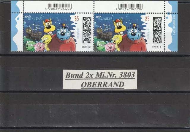 BUND 2 x Mi.Nr. 3803 / 2023 Oberrand