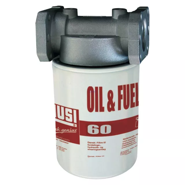 Piusi Cartucho Filtro 10µ-60L / Min. Con 1" -halterung Para Biodiesel, Diesel,