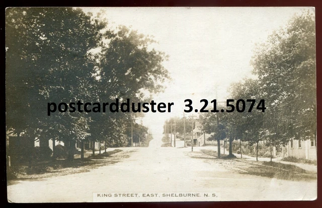 SHELBURNE NS 1921 King Street. Real Photo Postcard
