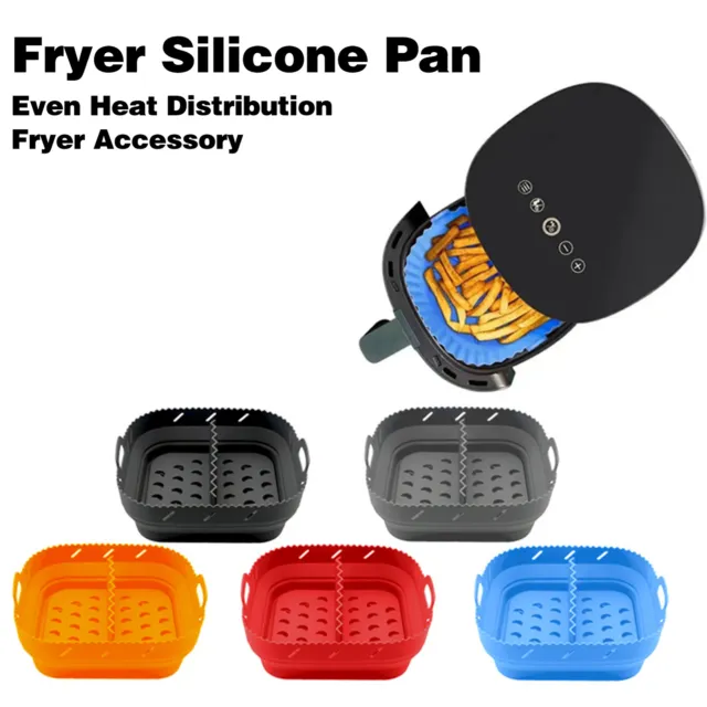 Fryer Silicone Pan Bpa-free Pot Reusable Basket Divider Set for Even Heat
