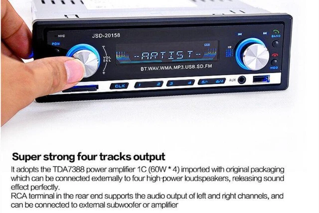 Car Stereo Player Bluetooth V2.0 CD USB MP3 FM Radio In Dash Receiver Din AUX