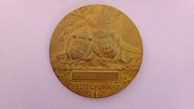 ANCIENNE MEDAILLE EN Bronze 1972 Henri Germain Credit Lyonnais Ch. Pillet EUR 29,00 - FR