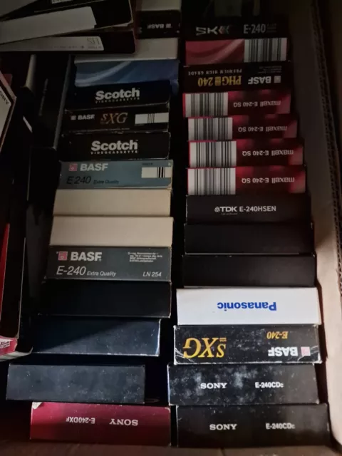 50 VHS Kassetten E-240 bespielte Leerkassetten Tdk Basf Sony Kodak