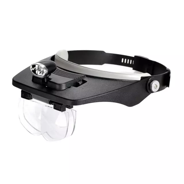 Bandeau Loupe avec LED Lumière 4 Amovible Lentilles, Casque Loupes pour