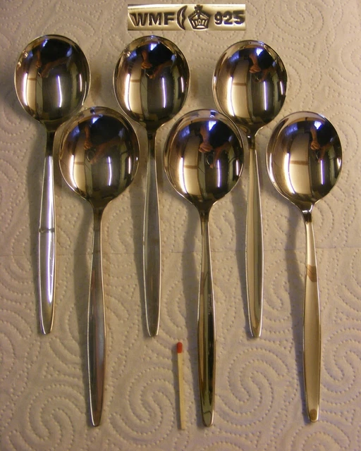 WMF - 925er Sterling Silber - Stockholm - 6x Tassenlöffel