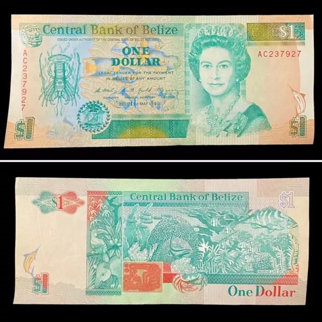 Belize 1 Dollar 1990 P51 UNC