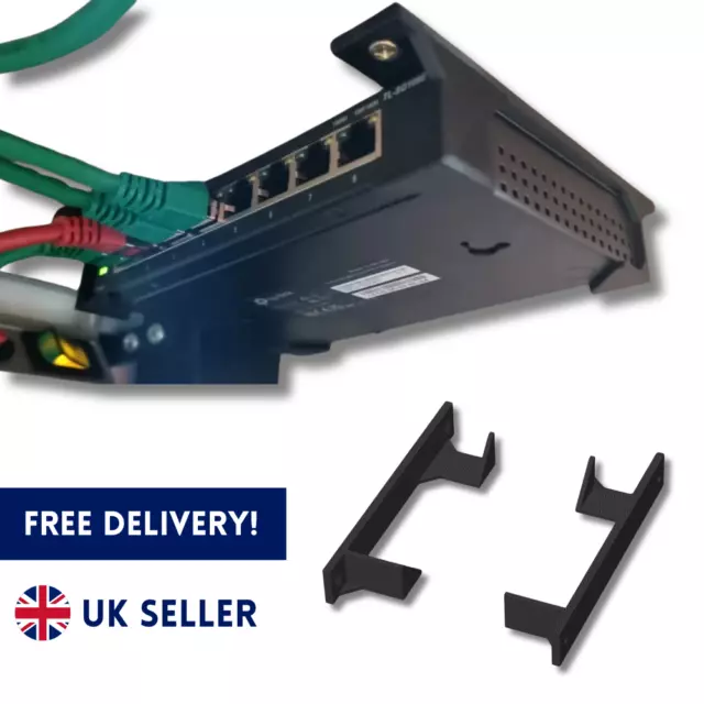 Underdesk Bracket for Netgear Prosafe 5 or 8 Port Gigabit Switch GS Hub 2PCS UK