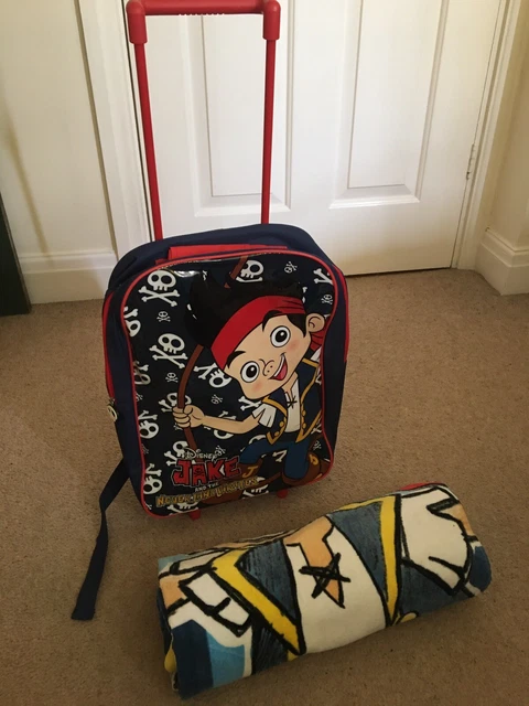 Jake & The Neverland Pirates Wheeled Luggage Travel Bag Case & Beach Swim Towel