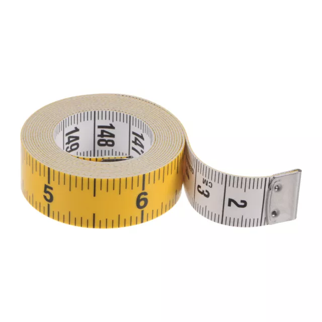 Soft Tape Measure 150cm/60" Inch & Metric Rulers 15mm Width, Yellow White