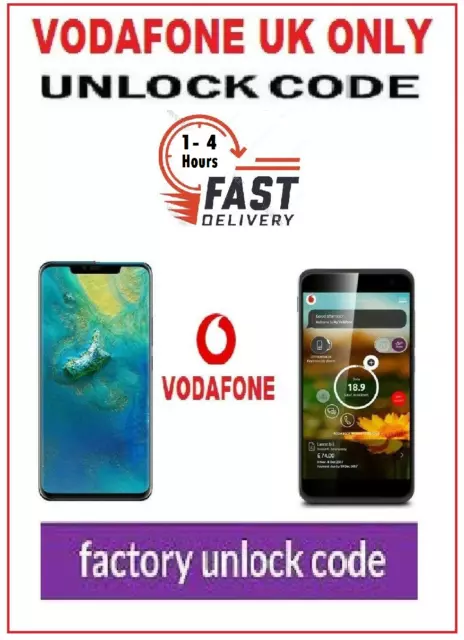 Only Vodafone UK Samsung Galaxy S7 S8 S9 S10 plus Unlock Code  Fast Service