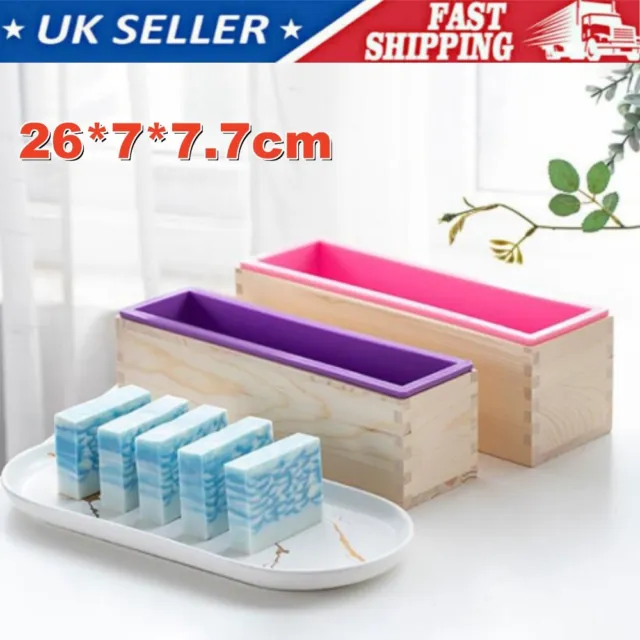 Rectangle Wood Loaf Soap Mould Silicone Mold Processing Tools Cake Baking Toast