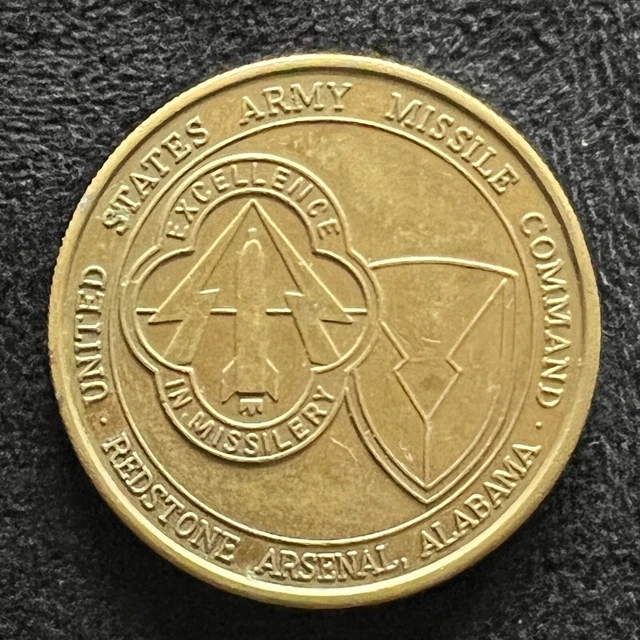 US ARMY MISSILE Command Redstone Arsenal CSM Challenge Coin $14.99