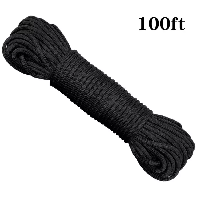 550Lb 100FT Lanyard Parachute Cord Paracord Nylon Outdoor Rope Type III 7 Strand