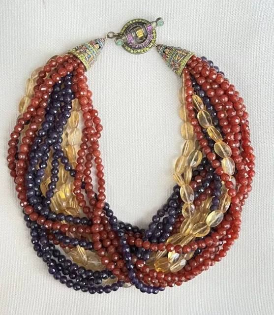 Gorgeous, Vintage multi strand, Heidi Daus necklace